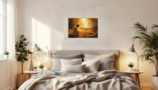 Guided by the Shepherd's Grace, Wall Art Canvas