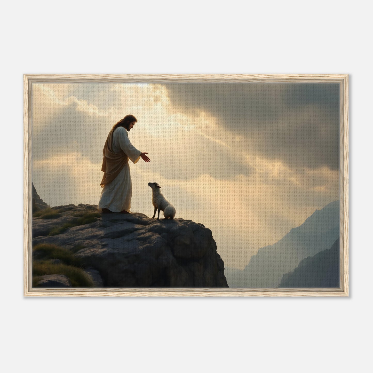 Jesus Reaching the Lost: A Shepherd’s Love, Wall Art Canvas